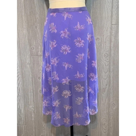 Elizabeth and James Floral Sandy Silk Skirt 8 NWT - Picture 3 of 4